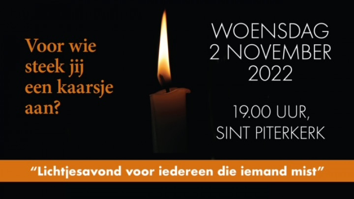 Lichtjesavond op 2 november in Sint Piterkerk