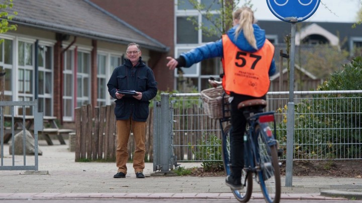Een Praktisch Verkeersexamen van Veilig Verkeer Nederland. (Foto: VVN)
