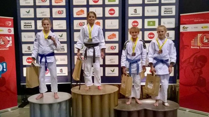 Judoka Milou Hendriks wint goud in Lommel (België).